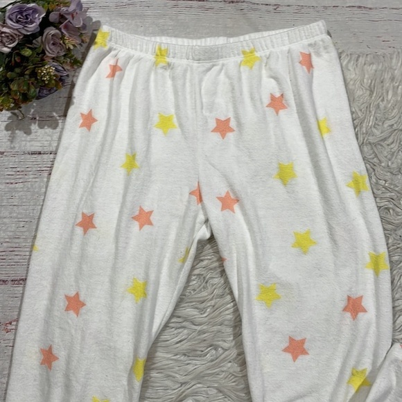 Wildfox Star Graphic Baggy Fleece Lounge High Rise Joggers - Picture 9 of 10